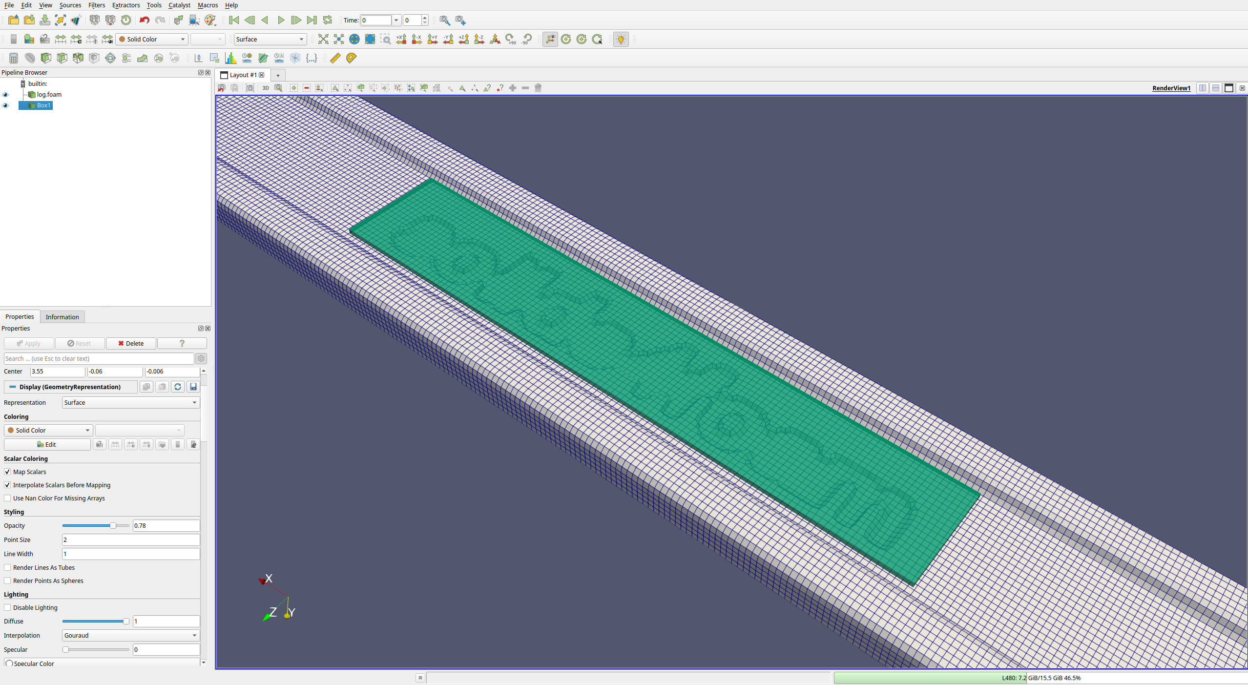 Case geometry and mesh