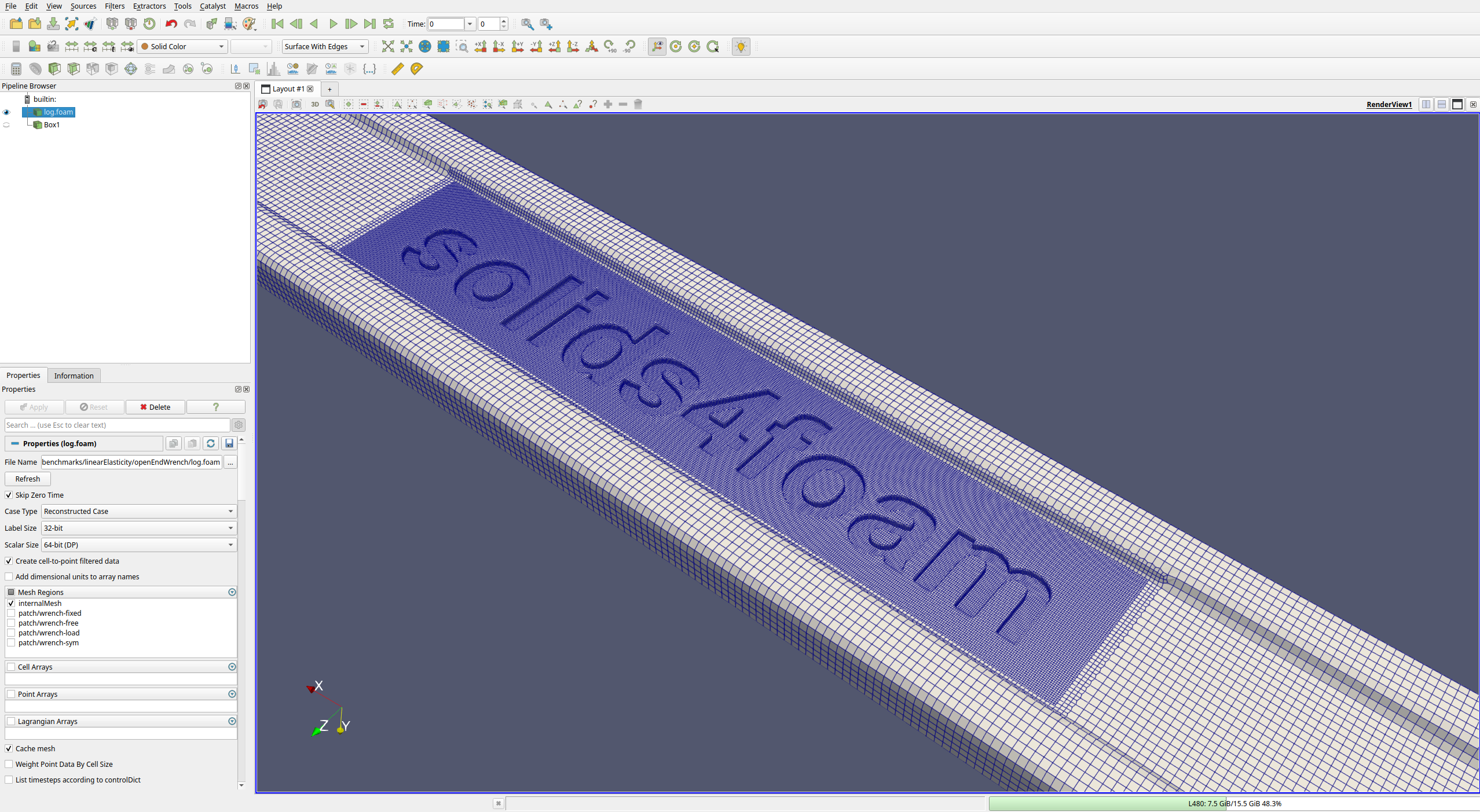 Case geometry and mesh