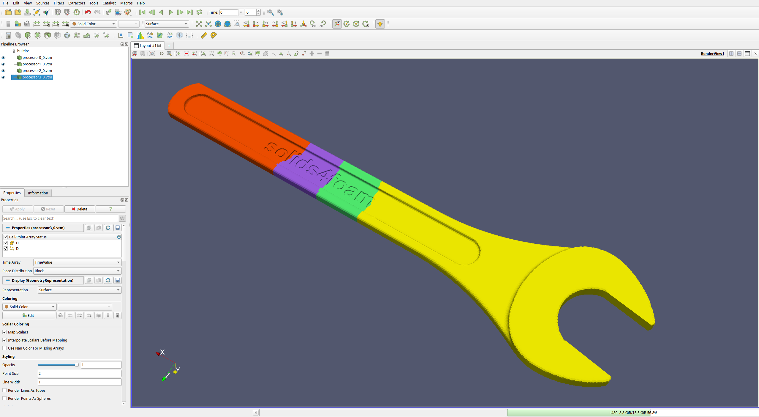 Case geometry and mesh